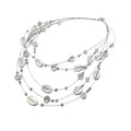 Layered Clear Crystal Bead Statement Necklace Statement Jewelry view 5