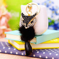 Jeweled Fox Keychain Collection With Crystal Crowns and Plush Tails view 9