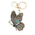 Rhinestone Butterfly Keychain Metal Filigree Wing Bag Charm view 5