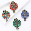 Antique Gold Marquise Crystal Bow Brooch Four Colors view 3
