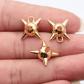 Spiked Ball Charm In 5 Metal Finishes For Jewelry Making view 3