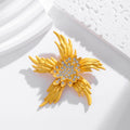 Gold Tone Starfish Crystal Metal Brooch Pin for Jackets and Lapels view 4