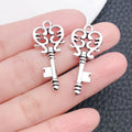 Antique Silver Key Metal Charms with 34 Listed Options view 10