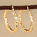 Gold Tone Textured Hoop Earrings Eight Style Assortment view 6