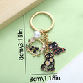Cat Charm Keychains Featuring Chain Across 33 Pictured Variations view 4