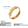 Crystal Circle Open Ring in Five Color and Metal Combinations view 7