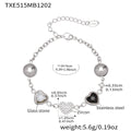 Teardrop Resin Station Necklace And Heart Glass Bracelet view 7
