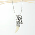Silver Tone Faux Wolf Tooth Pendant Necklaces in Four Designs view 4