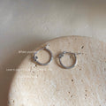 Pave Zircon Metal Huggie Hoop Cuff Earrings Six Style Mix view 11