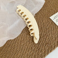 Matte Curved Banana Hair Clips Cream and Black Two Colors view 6