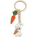 Two-Style White Easter Bunny and Carrot Charm Keychain Collection view 5