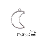 Open Crescent Moon Resin Frame Charms in 4 Finishes for Jewelry Making view 5