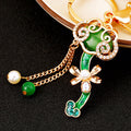 Jeweled Ruyi Tassel Keychains in Five Pictured Enamel Colors view 8