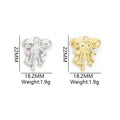 Crystal Ribbon Tassel Metal Jewelry Charms, 16 Colorways view 2