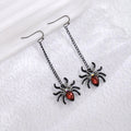 Black Spider or Cat Long Halloween Novelty Hook Earrings view 7
