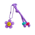 Smiley Face Daisy Flower Braided Cord Charm with Bead Accents view 5