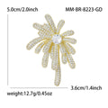Radiant Firework Burst Crystal Brooch With Pearl Center view 4