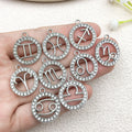 Metallic Zodiac Disc Metal Charms with 14 Listed Options view 2