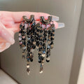 Sequin and Chain Statement Earrings in Ten Designs view 8
