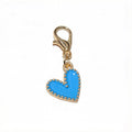Colorful Enamel Heart Charms with Lobster Clasps in 11 Colors view 11
