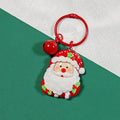 Red Santa Resin Keychains Red Ring Bell Four Styles view 7