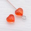 Transparent 6mm Glass Heart Beads in Ten Individual Colors view 9