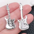 Antique Silver Zinc Alloy Musical Instrument Music Note Charm Pendant for DIY Jewelry