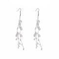 Long Clear Crystal Teardrop Cascade Drop Earrings Metal Alloy view 5