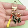 Hockey Charm Keychains in 29 Pictured Variations for Bags and Keys view 2