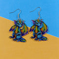 Acrylic Fantasy Dragon Print Drop Earrings 4 Styles view 8