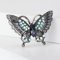 Crystal Butterfly Brooch in Five Metallic Colorways view 2