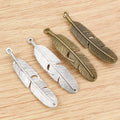 Feather Charms Metal Components In 2 Styles For Jewelry Making view 4