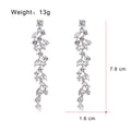 Gold Tone Silver Tone Flower Tassel Crystal Two Designs Metal Dangle Earrings view 5