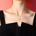 Round Agate And Cat Eye Pendant Necklaces Gold Steel view 8