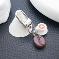 Coffee Bean with White or Brown Cup Clasp Keychains view 4
