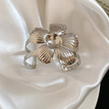Metal Flower Open Cuff Bangles Gold Silver Style Mix view 8