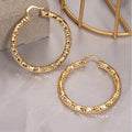 Textured Gold-Tone Hoop Earrings In Three Width And Size Options view 2