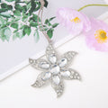 Rhinestone Leaf Flower Metal Christmas Tree Hanging Ornaments view 7