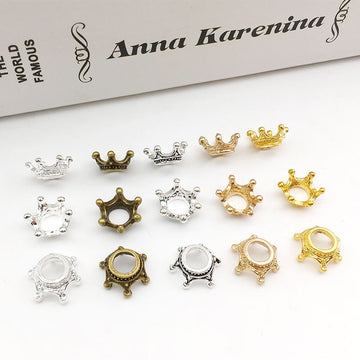 Metallic Crown Metal Charms with 5 Listed Options for DIY Jewelry Making