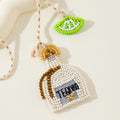 Beaded Tequila Bottle And Lime Charm On Braided Cord view 4