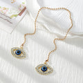 Gold Tone Blue Evil Eye Rearview Mirror Hanging Ornaments in Fifteen Designs view 7