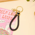 Heart Accent Braided Cord Keychain Gold Hardware 8 Colors view 10