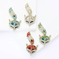 Crystal Fox Brooch In 4 Styles With Polished Metal Details view 2