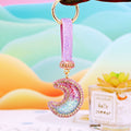 Bubble Crystal Crescent Moon Keychains in Six Colors plus Assorted view 4