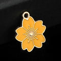Enamel Cherry Blossom Flower Charm Pendant Seven Colors view 8