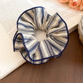 Oversized Fabric Stripe Scrunchie Hair Tie 3 Colors view 8