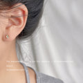 Five Piece Multicolor Mini Zircon Stud Earrings Gold Set view 3