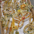 Clear Resin Dried Flower Hair Claw Clips Small Medium Large view 4