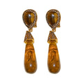 Resin Teardrop Earrings in Purple Brown and Marbled Styles view 5