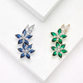 Crystal Flower Vine Brooch Decorative Metal Pin For Jackets And Lapels view 2
